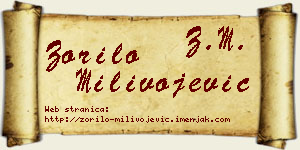 Zorilo Milivojević vizit kartica